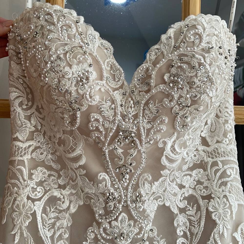 Kenneth Winston style 1775 Wedding Dress Size 8 NEVER ALTERED